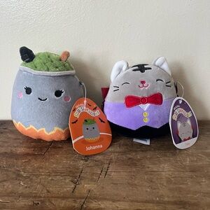 Squishmallows NWT Halloween Bundle Vampire Cat Tally and Johanna